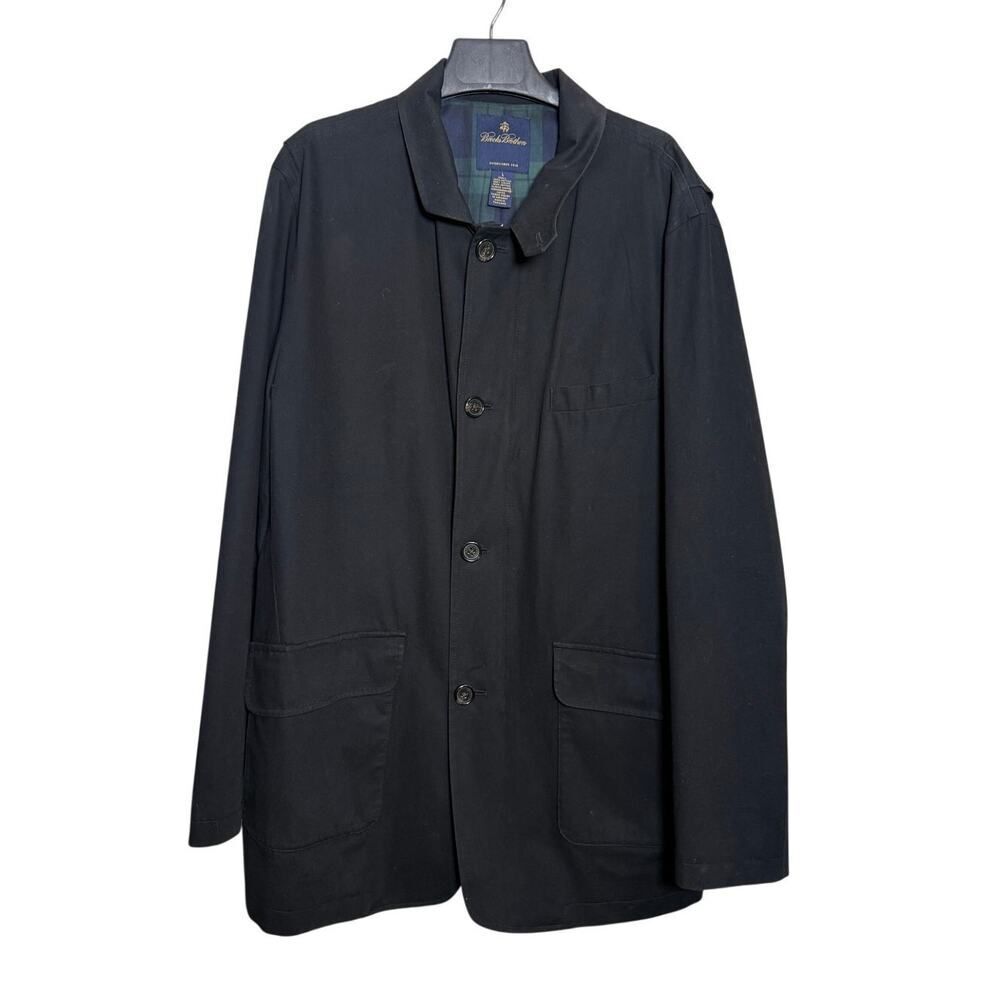 Brooks Brothers Black Men's Button-Up Coat